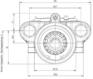 Hydraulic spring applied - air released sliding caliper brakes - 103201 - Industrial brakes