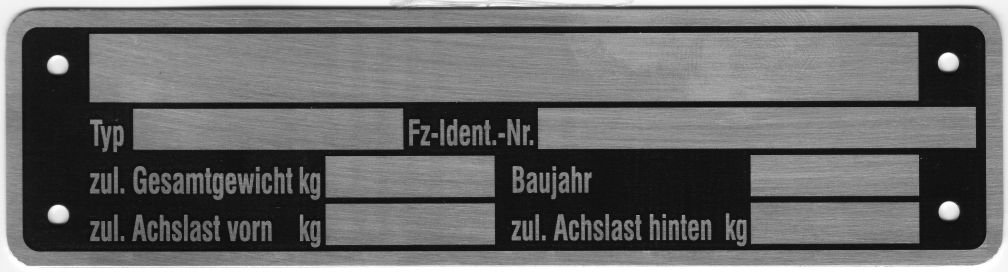 Identification plate - 404419.001 - Signs