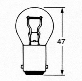 Ball lamp 12V/21W orange - 404577.001 - Light sources