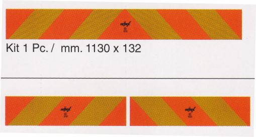 Rear marking panel set - 404949.001 - Safety marking