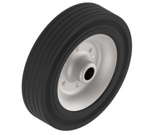 Solid rubber wheel hot-dip galvanised - 419911.001 - Support wheels replacement parts