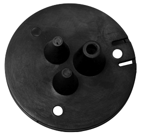 Rubber base for socket outlet round, triple - 420151.001 - Plugs/sockets