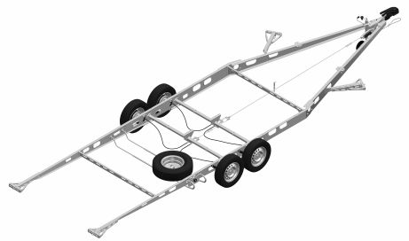 Spare wheel holder for caravan (version B)