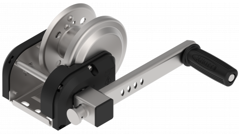 Cable winch 530 with automatic uncoiler