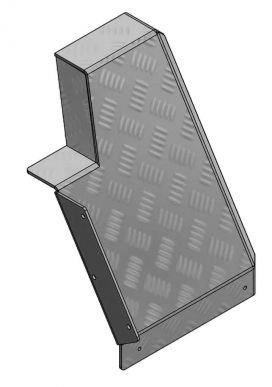 Mudguard skirt aluminum corrugation