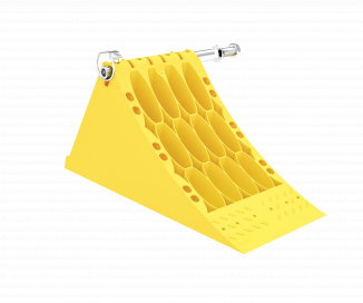 Support for plastic wheel chock