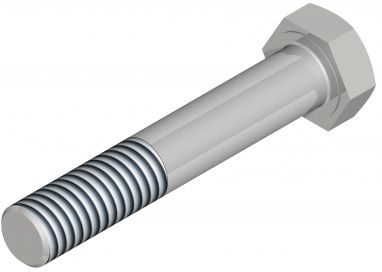 Bolt with shank - D931.020 - DIN parts