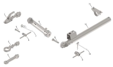 KHV13 - Exploded view of drawbars