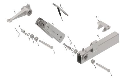 KHV65 - Exploded view of drawbars