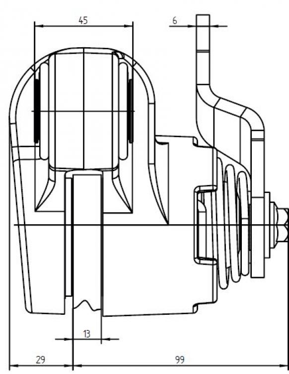 Mechanical sliding calliper brake - 102160.04 - Industrial brakes