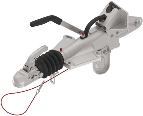 Overrun device flange with support wheel bracket - 202369.005 - Overrun device