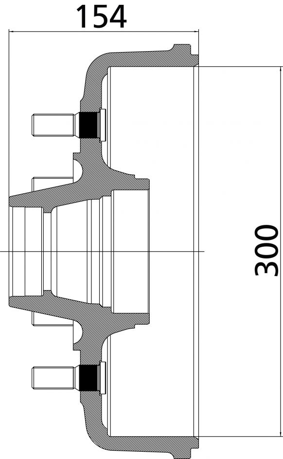 Brake hub 300 - 27028P02 - Brake hub