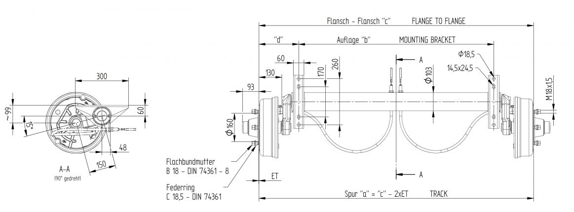Axle "braked" - 400111.036 - Axes braked
