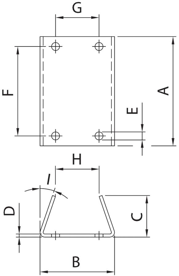 Mounting plate type F 2 - 403526.002 - Support wheel holder