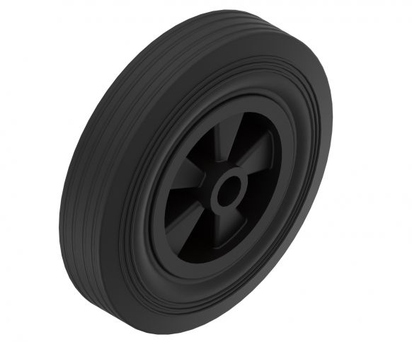 Solid rubber wheel plastic rim - Knott GmbH