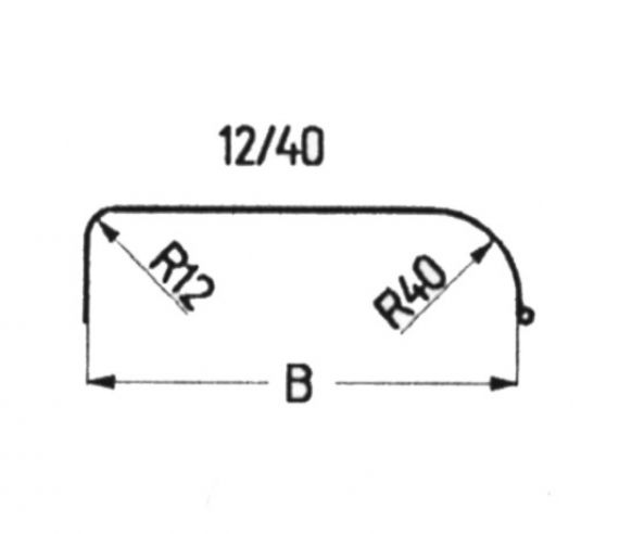 Mudguard double-axle sheet metal angular - 406731.001 - Mudguard