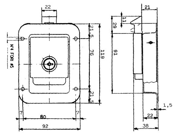 Case lock - 408061.001 - Latches/ Accessories