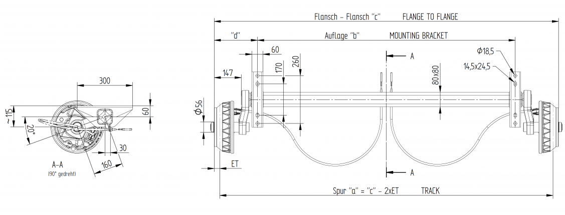 Axle "braked" - B308289994 - Axes braked